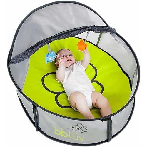 bblüv - Mini Pop Up Baby Sun Shelter and Travel Play Tent with SPF 50 + Mosquito Net, Indoor and Outdoor