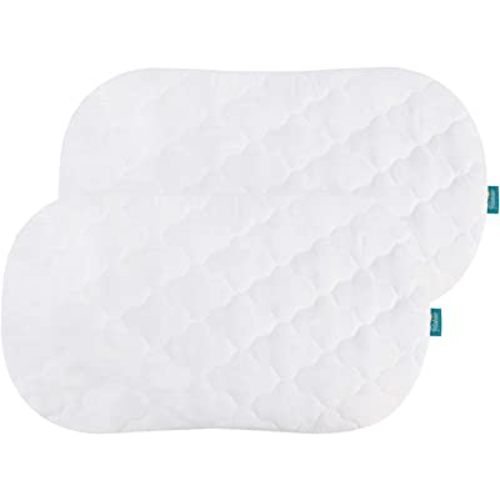 Bassinet Mattress Cover Compatible with Halo Bassinest Swivel Sleeper Bassinet Mattress Pad, 2 Pack, Microfiber, Waterproof and Soft, White