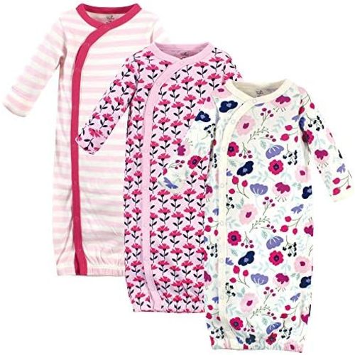 Touched by Nature Baby Girls' Organic Cotton Kimono Gowns