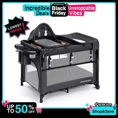 5-in-1Baby Bassinet Crib & Playpen, Portable Bedside Sleeper - TikTok Shop