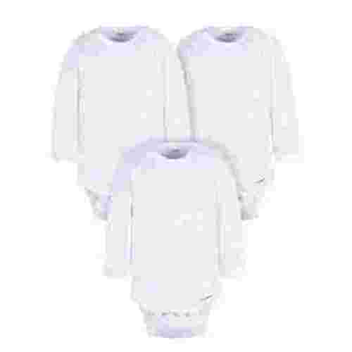 Gerber Gender Neutral Leisure White Long Sleeve Cotton Bodysuit, 3-Pack, Sizes Preemie - 24 Months