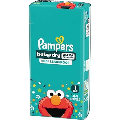 Pampers Diapers - Baby Dry - Size 1, 120 Count, Absorbent Disposable Infant Diaper (Packaging May Vary)
