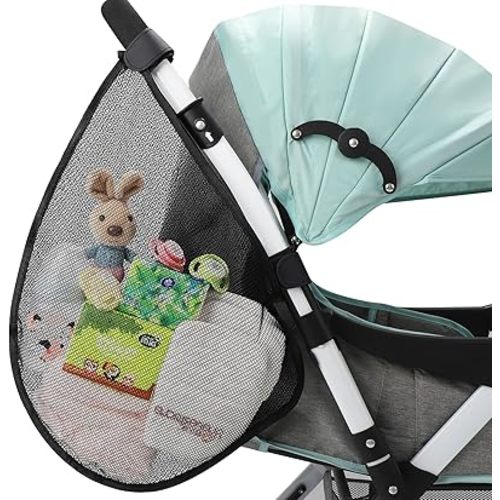 Accmor Universal Stroller Organizer, Side Sling Stroller Organizer, Mesh Cargo Net Stroller Storage Caddy, Stroller Bag Accessories Fits for Uppababy, Nuna, Baby Jogger, Britax, Doona Strollers