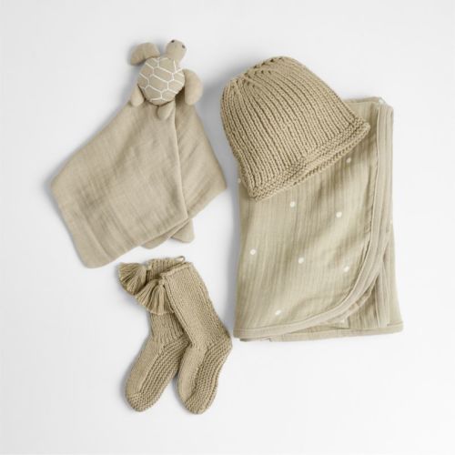 Octopus 4-Piece Organic Baby Swaddle Gift Set