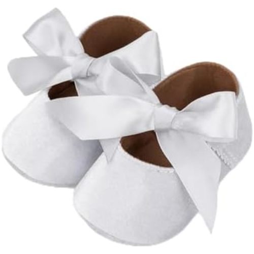 HONGTEYA Infant Baby Girls Mary Jane Flats Non Slip for Toddler First Walkers Soft Sole PU Leather Crib Shoes Sneaker Wedding Party Christmas Princess Dress Shoes Baby Moccasins Girls