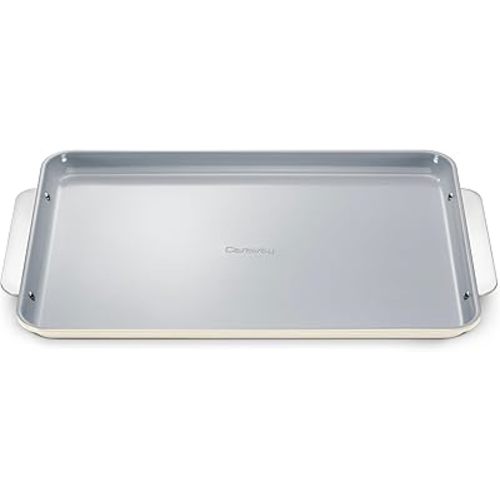 Caraway Non-Stick Ceramic Baking Sheet - Naturally Slick Ceramic Coating - Non-Toxic, PTFE & PFOA Free - Perfect for Baking, Roasting, and More - Large (18" x 13") - Cream