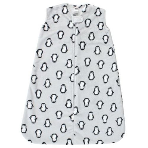 Hudson Baby Infant Plush Sleeveless Sleeping Bag, Sack, Blanket, Gray Penguin