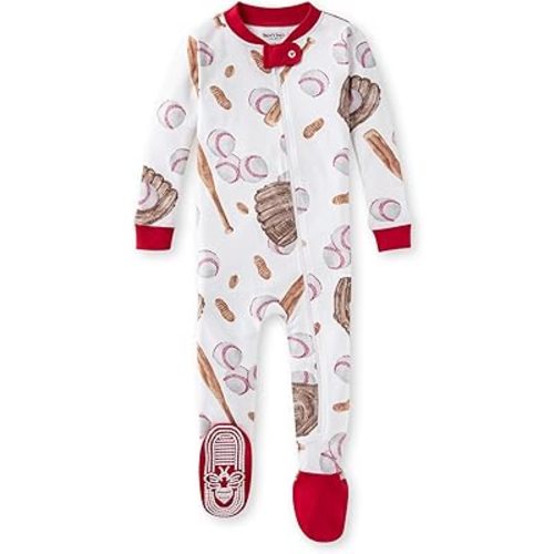 Burt's Bees Baby Pajamas, Zip-Front Non-Slip Unisex Footed Sleeper Pjs, Organic Cotton