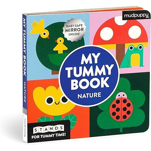 My Tummy Book Nature: High-Contrast Fold-Out Book That Stands for Tummy Time, Baby-Safe Mirror Inside! Novelty Book – January 16, 2024