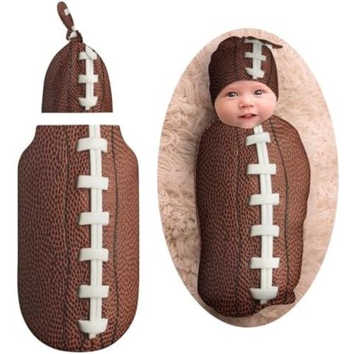 Soccer Newborn Baby Swaddle Blanket With Beanie Hat Baby Receiving Blanket Wraps Blanket Gifts For Boys Girls Infant