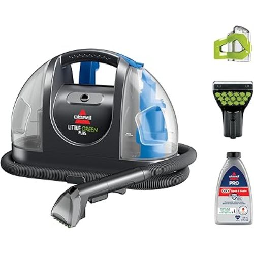 BISSELL - Portable Carpet Cleaner - Little Green Carpet & Upholstery Machine - 48oz Capacity with Stain Brush and self-Cleaning Hydro-Rinse Tool for Home and Automotive use