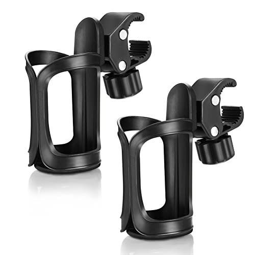 Accmor Stroller Cup Holder, Universal Cup Holder for Uppababy, Nuna, Doona Strollers, 360 ° Rotatable Bottle Holder for Stroller, Bike, Wheelchair, Walker, Scooter 