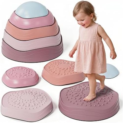 Lehoo Castle Stepping Stones for Kids, Toddler Girl Sensory Outdoor Toys