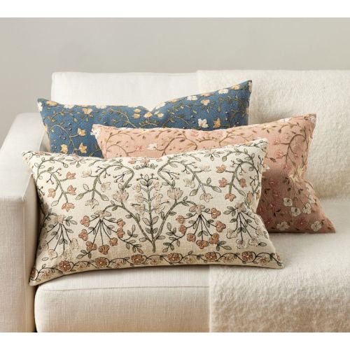 Zea Embroidered Lumbar Pillow