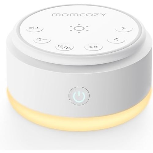 Momcozy Sound Machine for Baby-20 Soothing Sounds & Touch Warm Light Portable White Noise for Kids & Adults for Sleeping Timer and Memory | Ideal Travel Companion & Nursery Must-Have