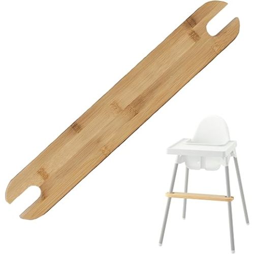 Yeah Baby Goods Adjustable Footrest for IKEA Antilop High Chair (Bamboo) - Attachable Foot Rest for High Chair w/Support Clamps - Stable IKEA High Chair Footrest for Safer Mealtimes