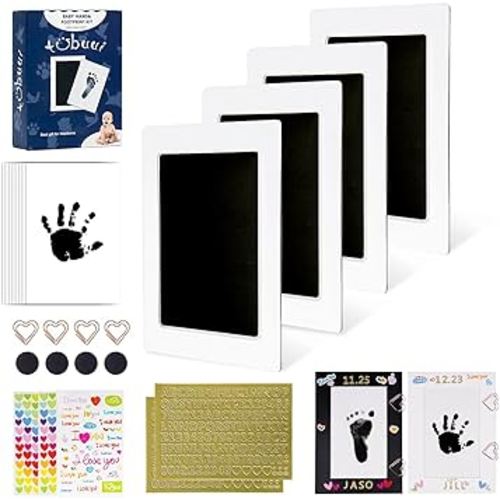 Inkless Baby Hand and Footprint Kit,Clean Touch Ink Pad for Baby Footprint Kit,No Mess Dog Paw Print Kit,DIY Footprint Ink for Baby Keepsake Gifts for Boys and Girls