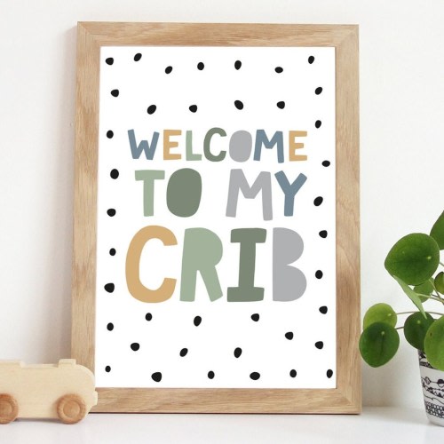 Welcome To My Crib Print, Boys Nursery Prints, Nursery Wall Art, Boys Nursery Decor, Boys Bedroom Prints, Boys Wall Art, Baby Boy Gift
