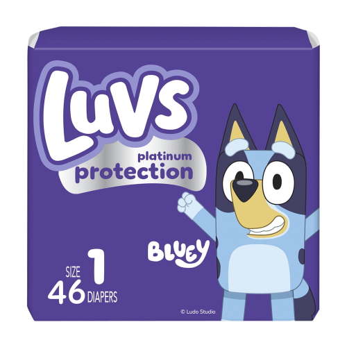 Luvs Platinum Protection Baby Diapers, Size 1 (8-14 lbs), 46 Count