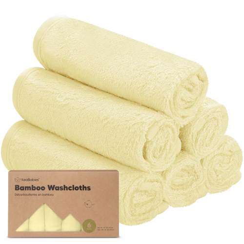 6-Pack Baby Wash Cloths: Sunshine