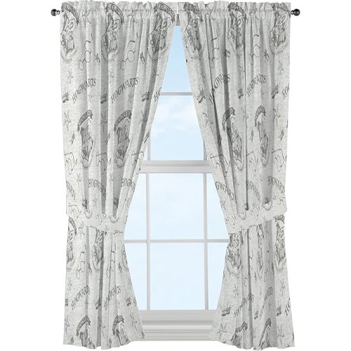 Jay Franco Harry Potter Spellbound 63" Drapes, 63 Inch, Gray