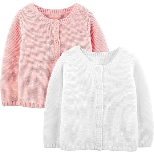 Simple Joys by Carter's Baby Girls' 2-Pack Knit Cardigan Sweaters