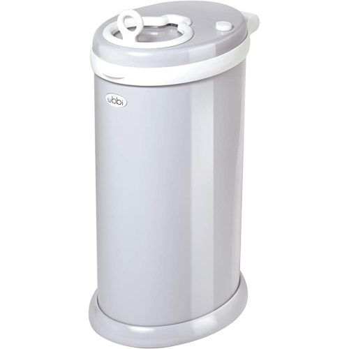 Ubbi Steel Odor Locking, No Special Bag Required Money Saving, Awards-Winning, Modern Design Registry Must-Have Diaper Pail, Gray