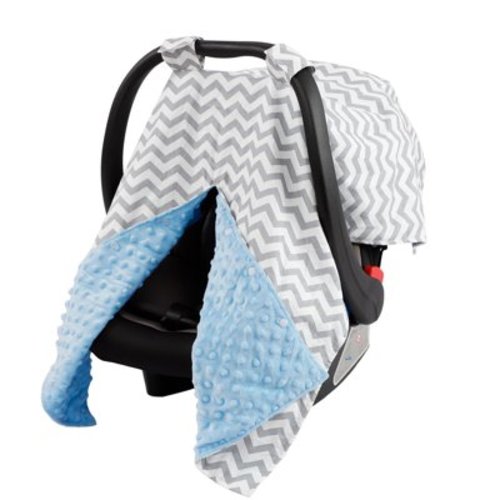 GoXteam Car Seat Covers for Newborn, Baby Car Seat Cover for Girls Boys, Opening Infant Car Seat Cover, Newborn Carrier Canopy, Windproof Stroller Cover for All Seasons