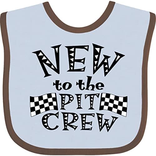 inktastic New To the Pit Crew Racing Flags Baby Bib