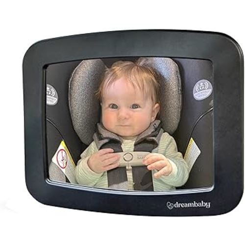 Dreambaby 360° Adjustable Rear Facing Baby Car Mirror - Wide Angle, Clear View Backseat Infant Mirror for Car