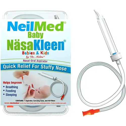  NeilMed Baby NasaKleen Nasal-Oral Aspirator with 49 Hygiene  Filters and a Convenient Storage Travel Case : Baby