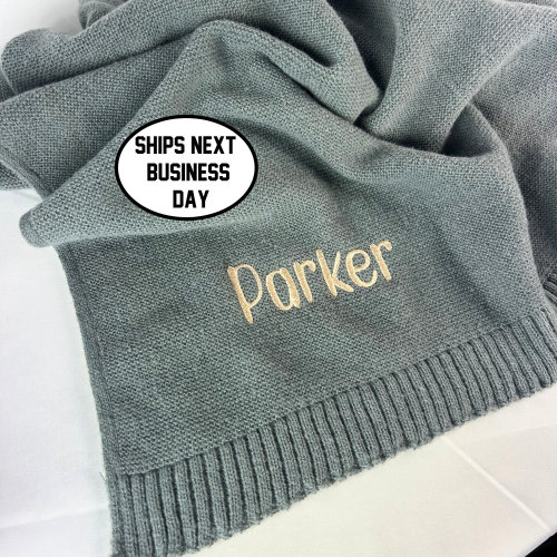 Baby Blanket, Baby gift, Newborn gift, Personalized Name, Stroller Blanket, Newborn Baby Gift, Soft Breathable Cotton Knit, baby shower Gift