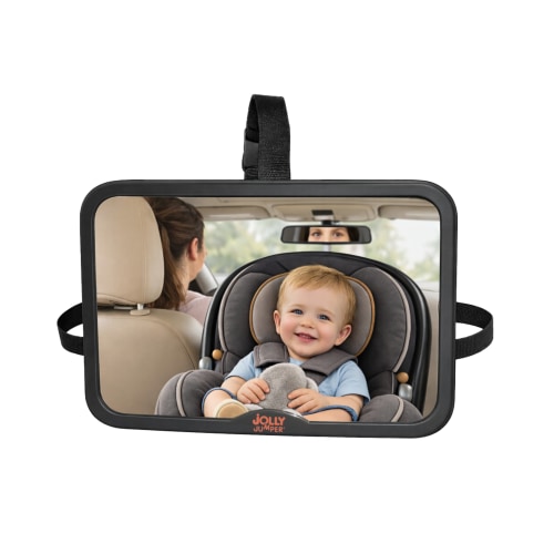 Jolly Jumper Driver’s Baby Mirror 360° View | Shatter-Resistant Convex Rear-Facing Car Seat Mirror | Adjustable Ball-Joint Pivot & Soft-Feel Frame - Walmart.ca