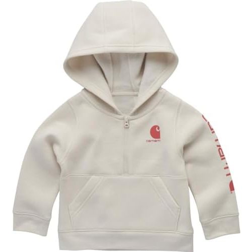 Carhartt Kid's CA7106 Long-Sleeve Quilted Jersey Half-Zip Sweatshirt - Girls