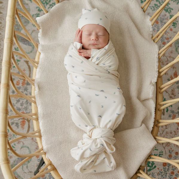 Baby Boy Layette Set – Ivory Blue – Dragonfly