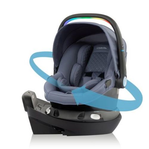 Evenflo Revolve 180 Litemax Nxt Rotating Infant Car Seat With Sensory Soothe - Travertine