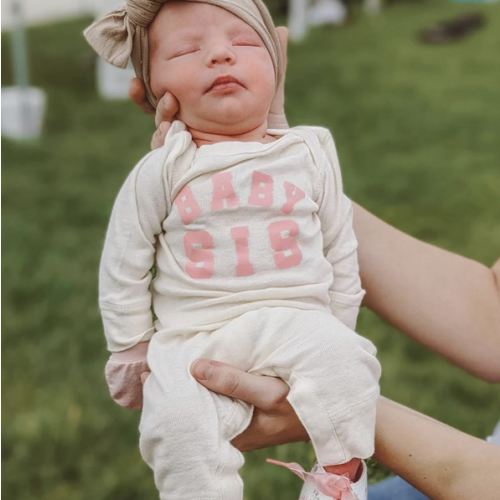 BABY SIS - Varsity - One Piece Baby Sleeper – Little Mama Shirt Shop LLC