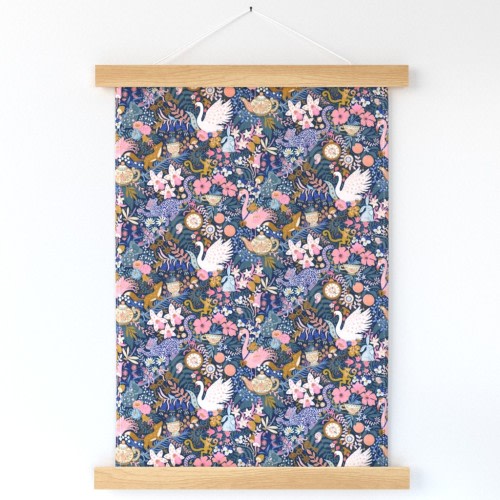 Tea Time at Wonderland 8" Wall Hanging | Spoonflower