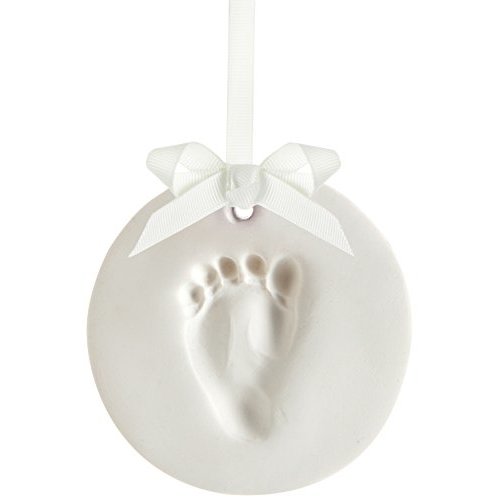 Tiny Ideas Baby Hand and Footprint Keepsake, Newborn Baby Boy Or Baby Girl Gift, DIY Hanging Ornament Keepsake Kit, Classic Modern Nursery Décor, Gender-Neutral Baby Gift, White