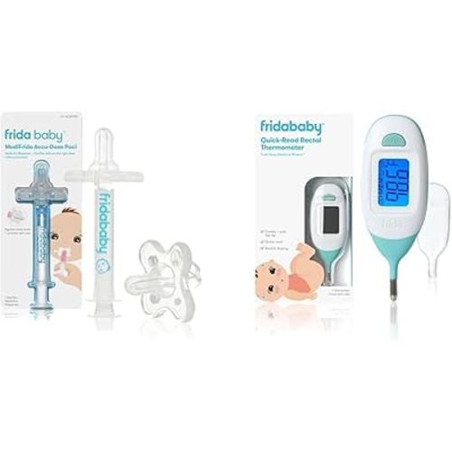Frida Baby Accu-Dose Pacifier Baby Medicine Dispenser & Quick-Read Digital Rectal Thermometer