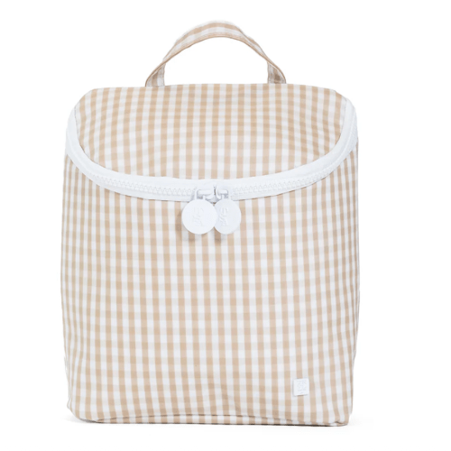 TRVL Takeaway Bottle Bag- Khaki Gingham