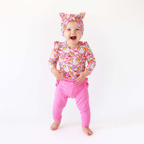 Lisa Frank® Angel Kitty™ Long Sleeve Ruffled Bodysuit