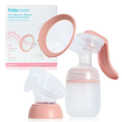 Frida Mom 2-in-1 Manual + Silicone Suction Breast Pump - 5oz