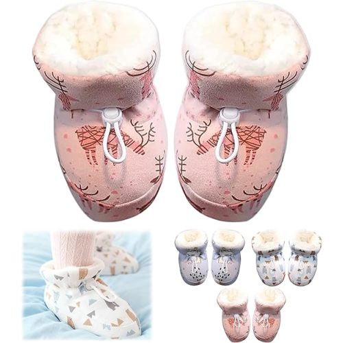 Warm Fur Baby Boots, 2026 New Unisex Cozy Fleece Baby Booties, Winter Snow Anti-Slip Soft Sole Warm Sock Shoes for Infant Toddler Boys and Girls
