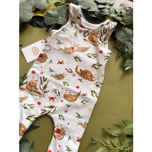 Otter Romper - Cotton & Jersey - Handmade Romper