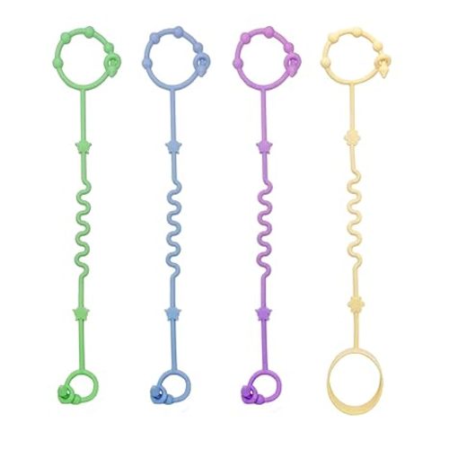 RTMOK Toy Straps for Baby,Silicone Setpacifier Clip,Applies to Car Seat Toy,Teether Toy,High Chair,Stroller Accessories,Baby Toy Clips,Cribs,Rocking Chair