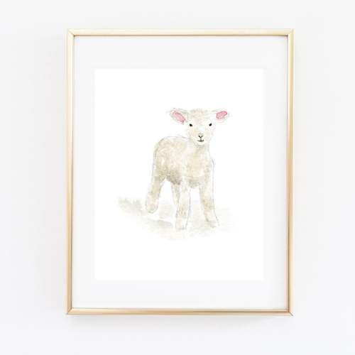 lamb art print