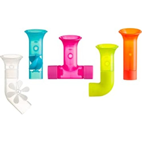 Boon PIPES Toddler Bath Toys - Toddler and Baby Bath Toys - Multicolored - Ages 12 Months and Up - 5 Count