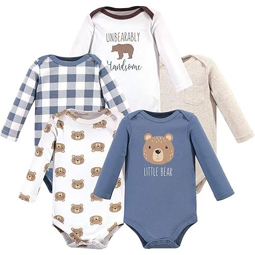 Hudson Baby unisex-baby Cotton Long-sleeve Bodysuits