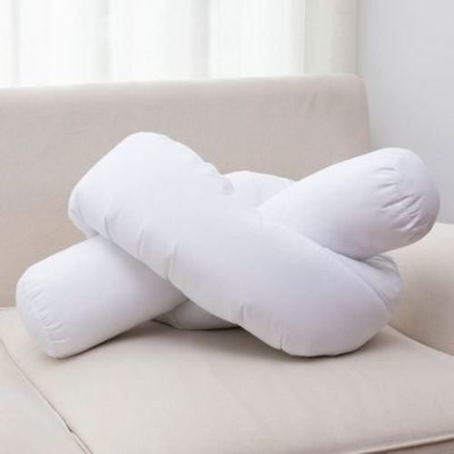 Cheer Collection Knot Long Body Throw Pillow - White (82" x 6")